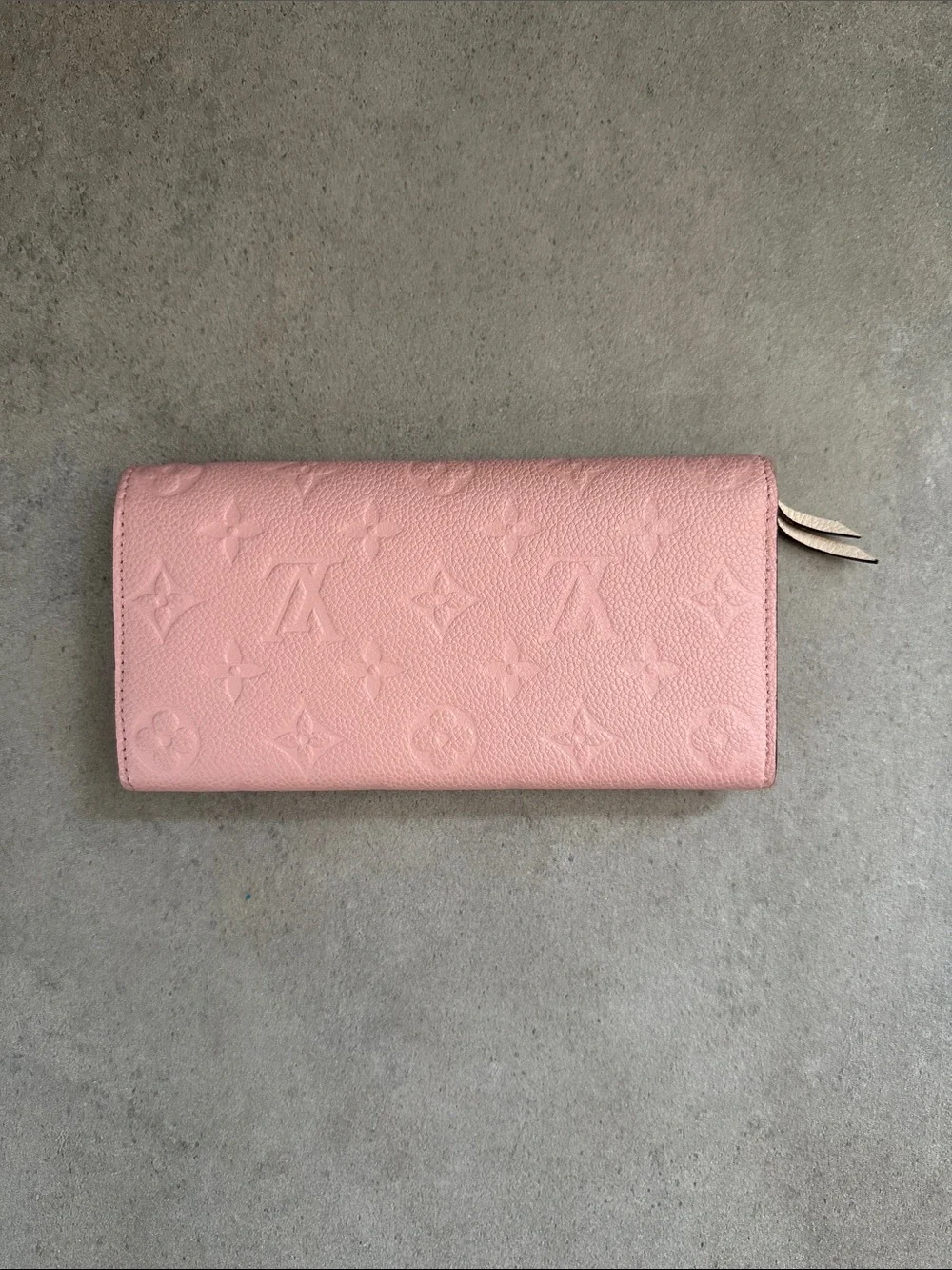 Louis Vuitton AUTH Monogram Empreinte Emilie Rose Poudre Wallet with CoA